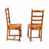 Six Ladder Back Dining Chairs