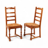 Six Ladder Back Dining Chairs